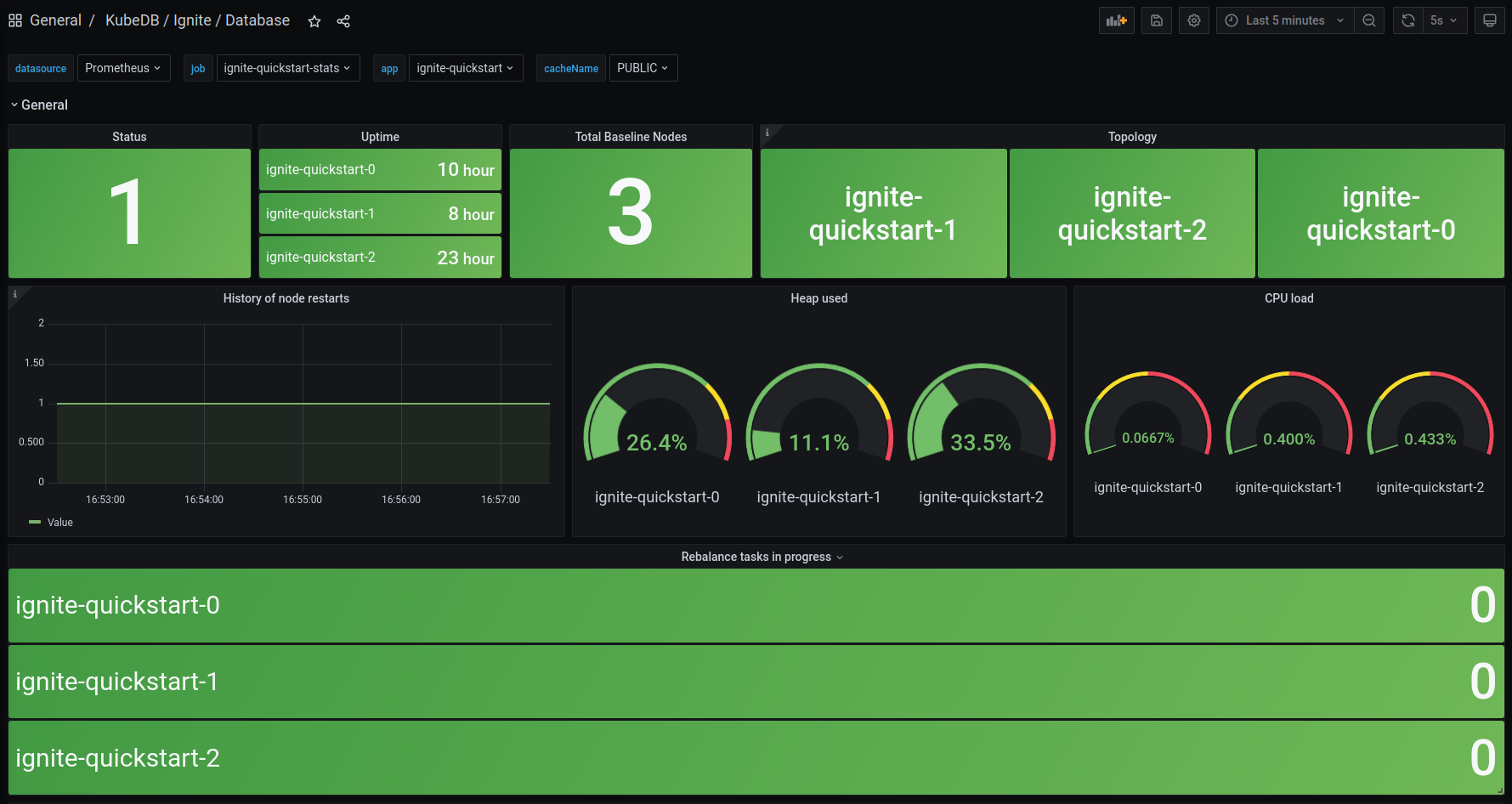 KubeDB Ignite Database Dashboard